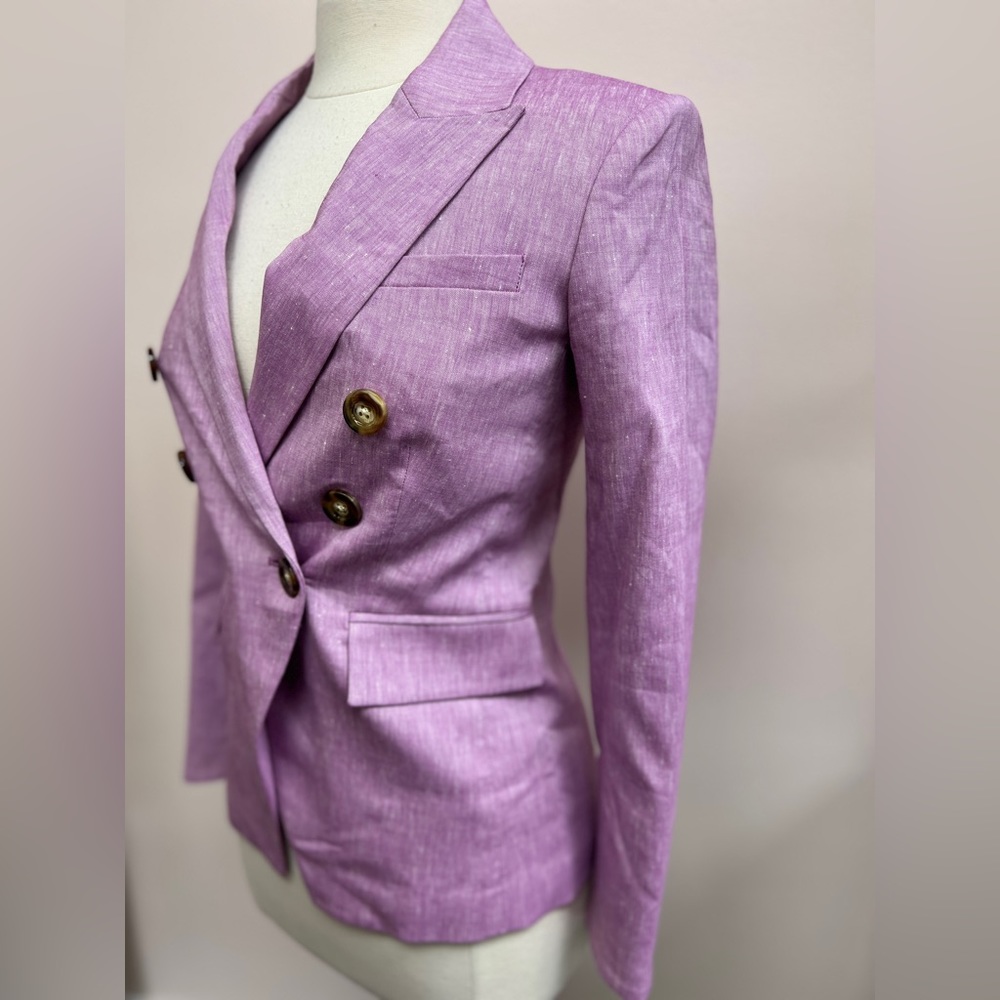Veronica Beard Lilac Double-Breasted Blazer - Picture 4 of 7